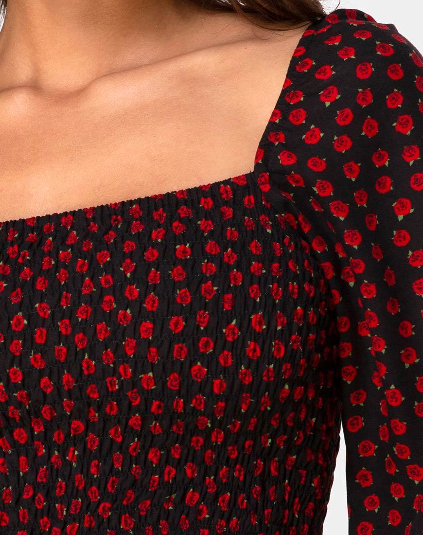 Image of Elina Top in Dotty Rose Schwarz