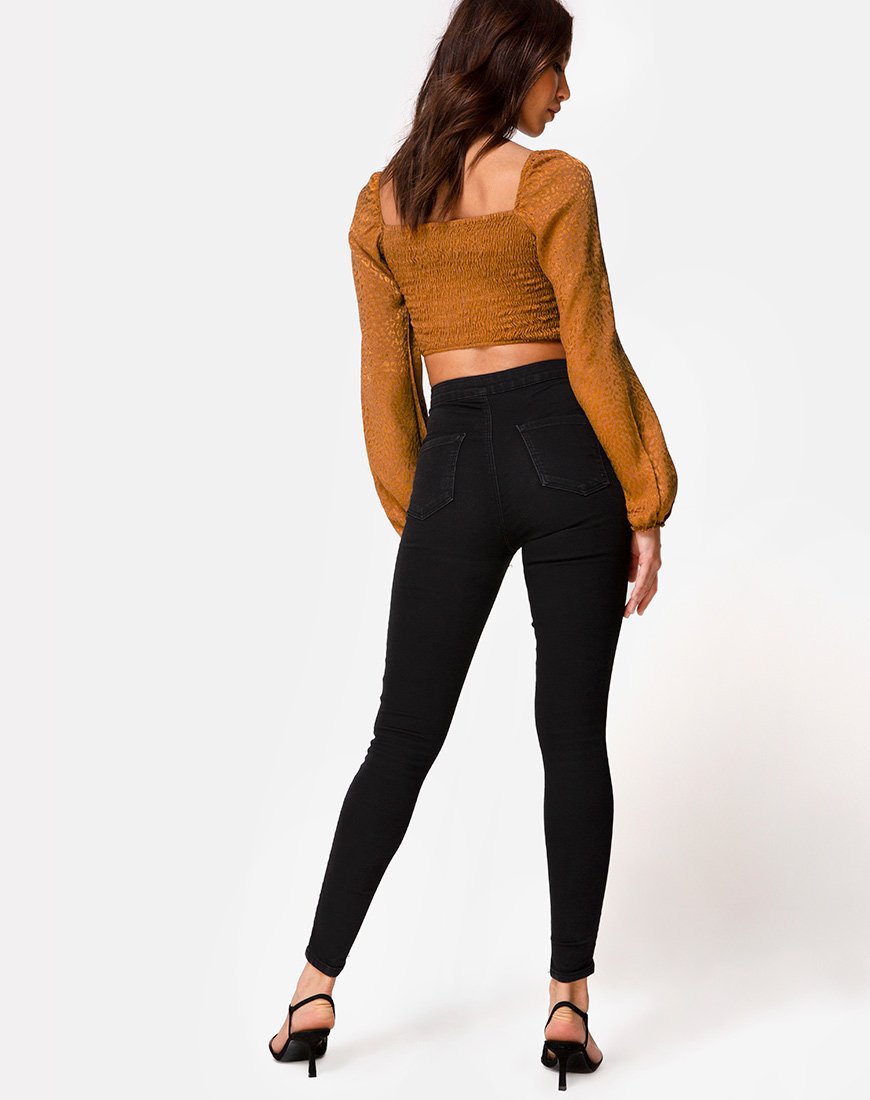 Bild von Elina Top aus Satin Cheetah Gold
