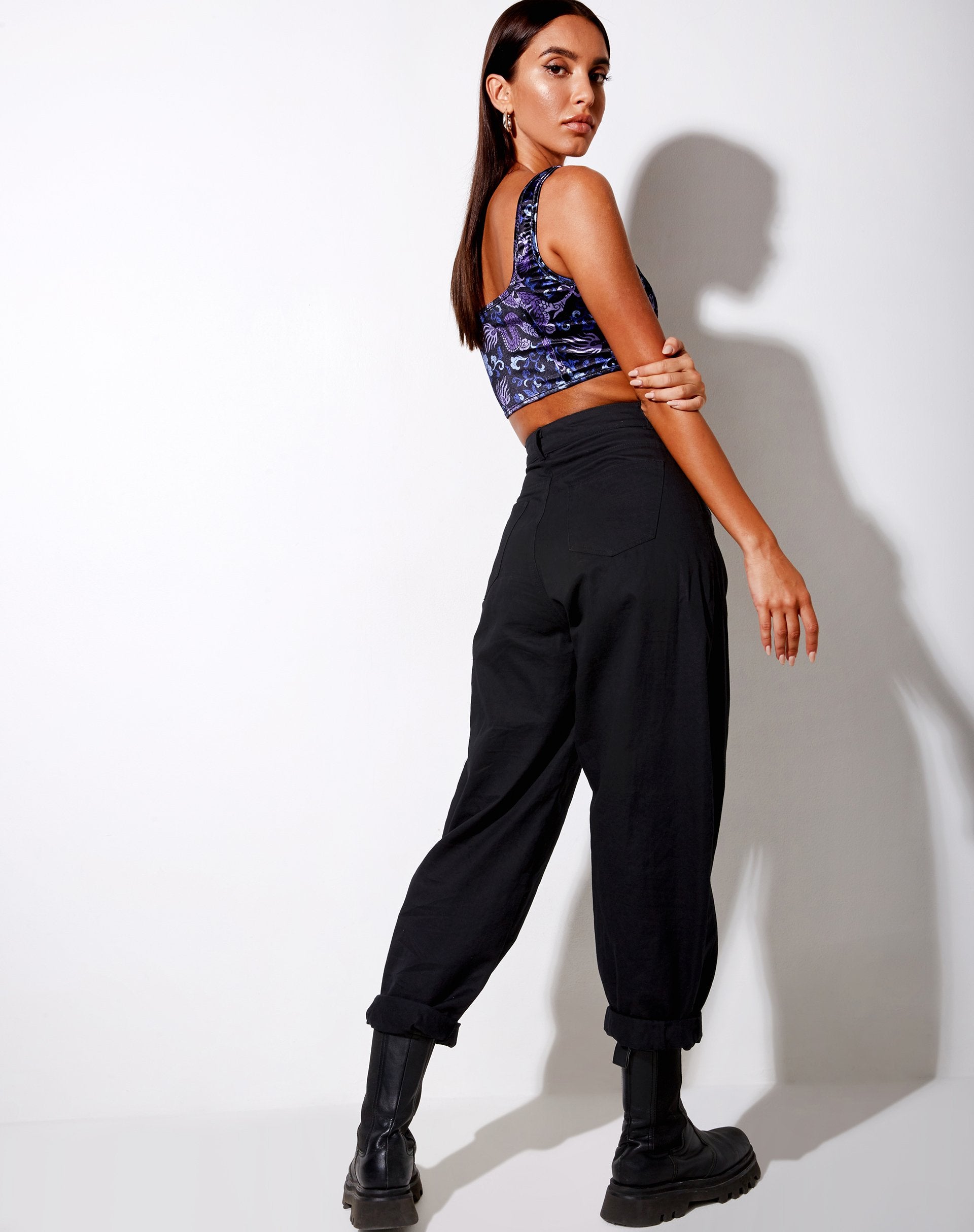 Bild von Elix Crop Top in Drachenblau