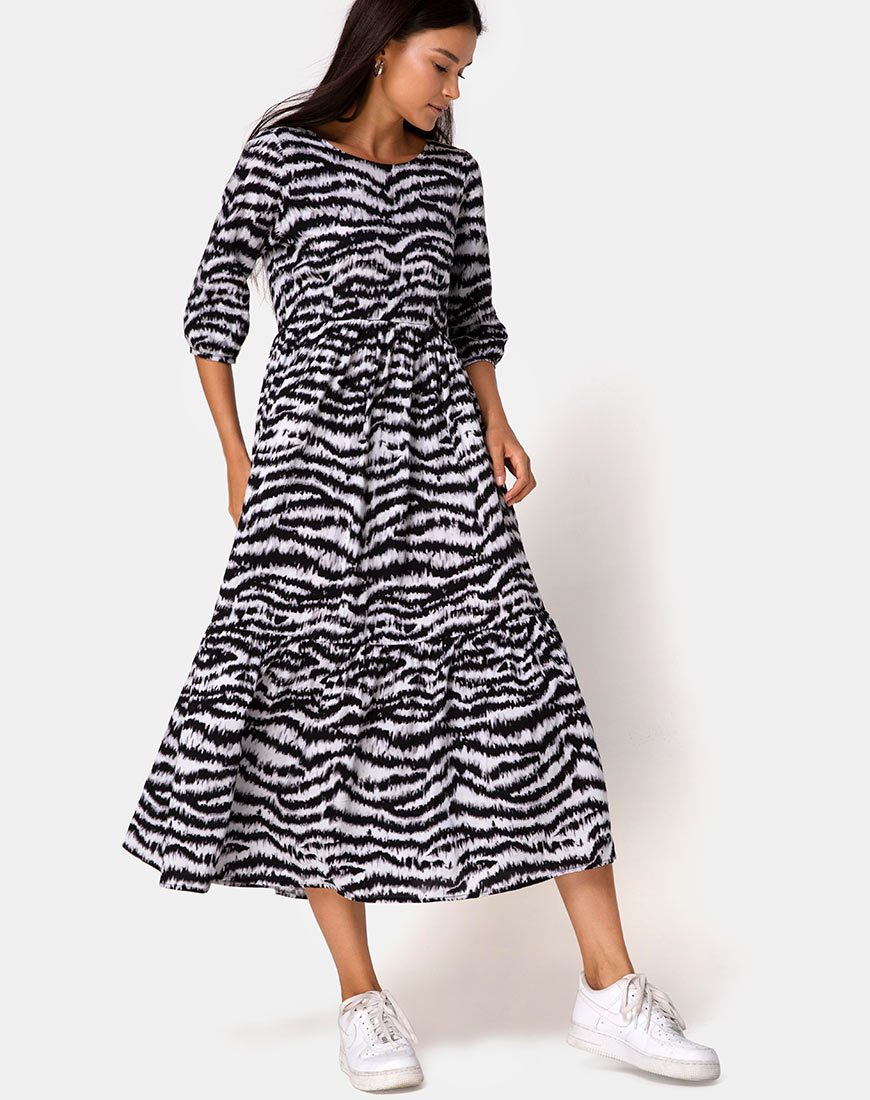 Ellery Kleid Animal Drip Grau