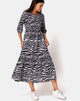 Bild von Ellery Kleid Animal Drip Grau