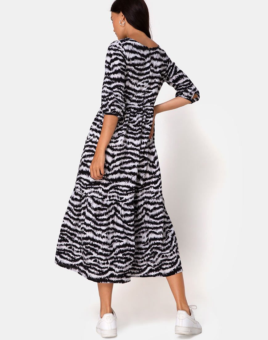 Bild von Ellery Kleid Animal Drip Grau