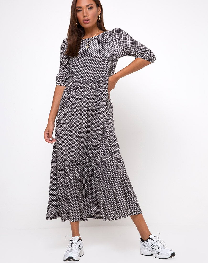 Bild von Ellery Maxikleid in Check it Out Schwarz