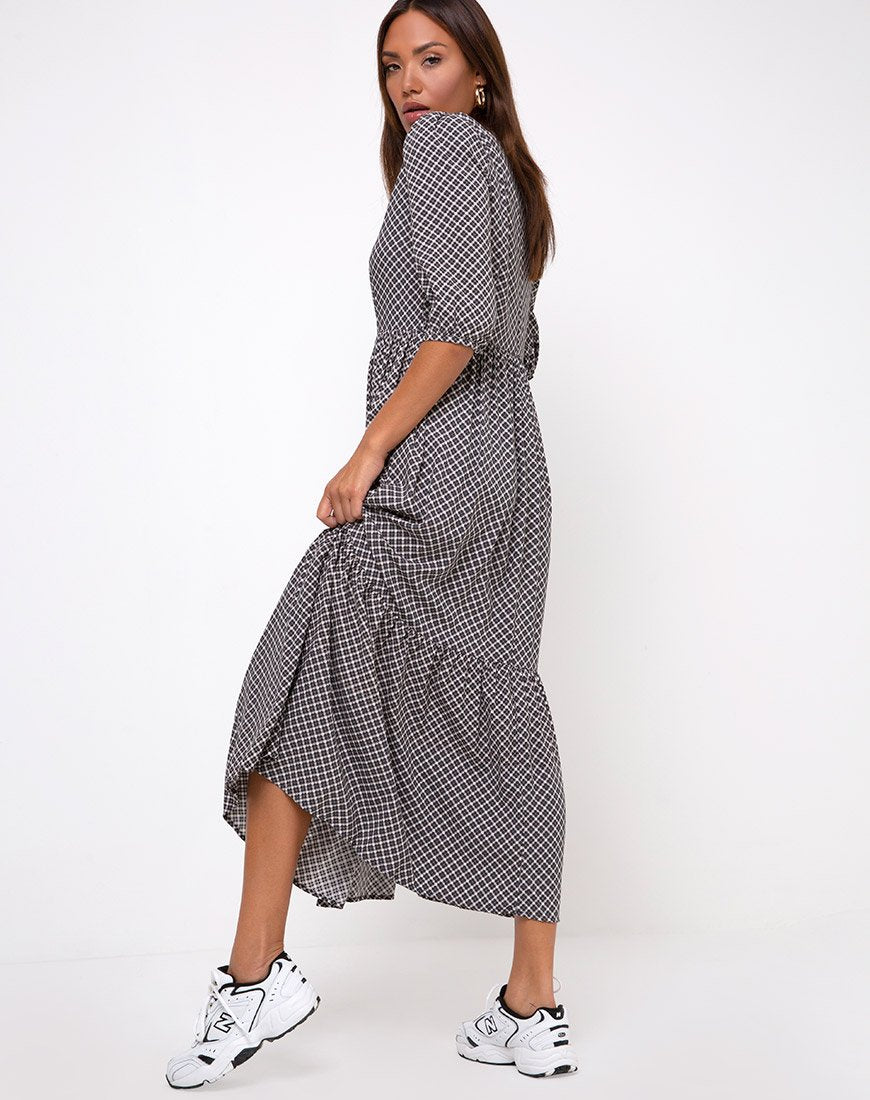 Bild von Ellery Maxikleid in Check it Out Schwarz