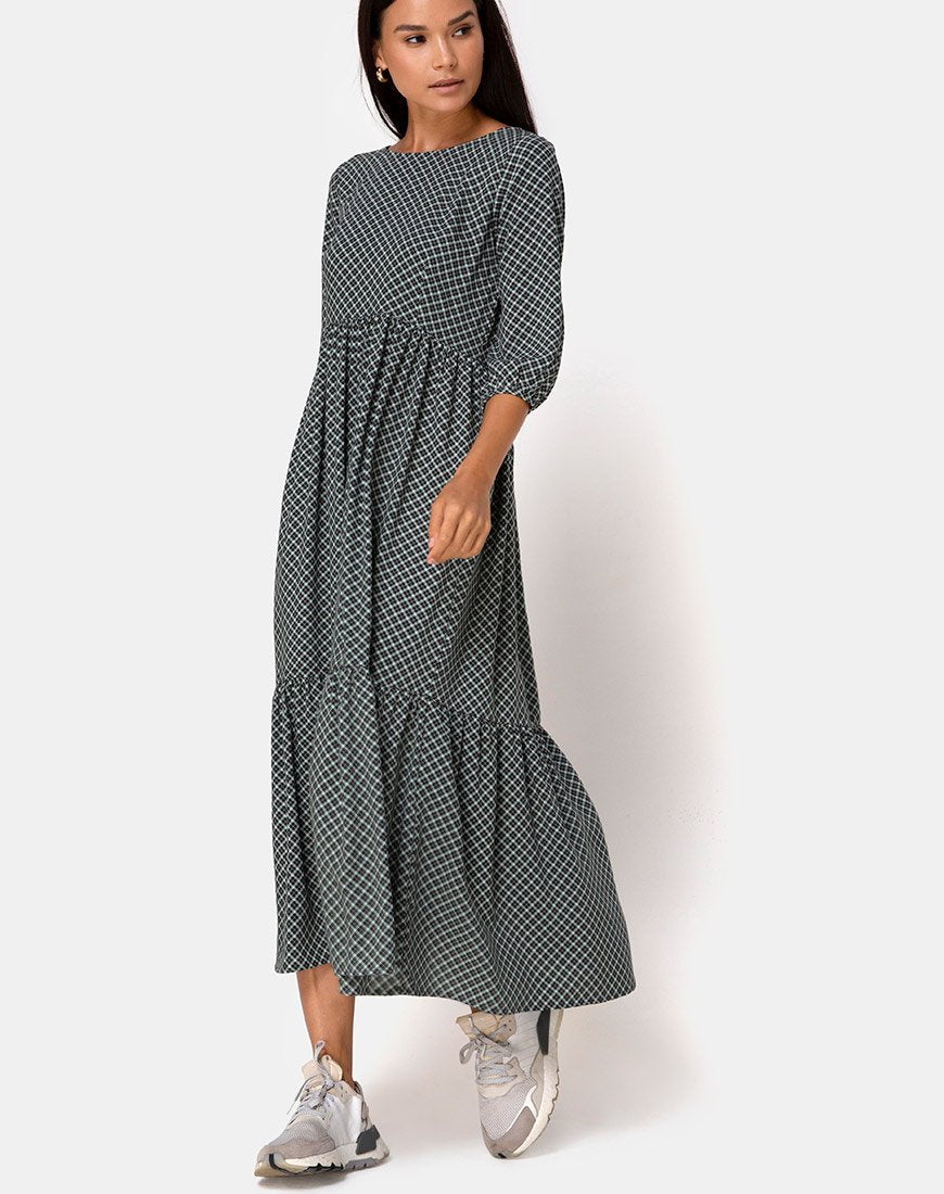 Bild von Ellery Maxikleid in Check it Out Grün