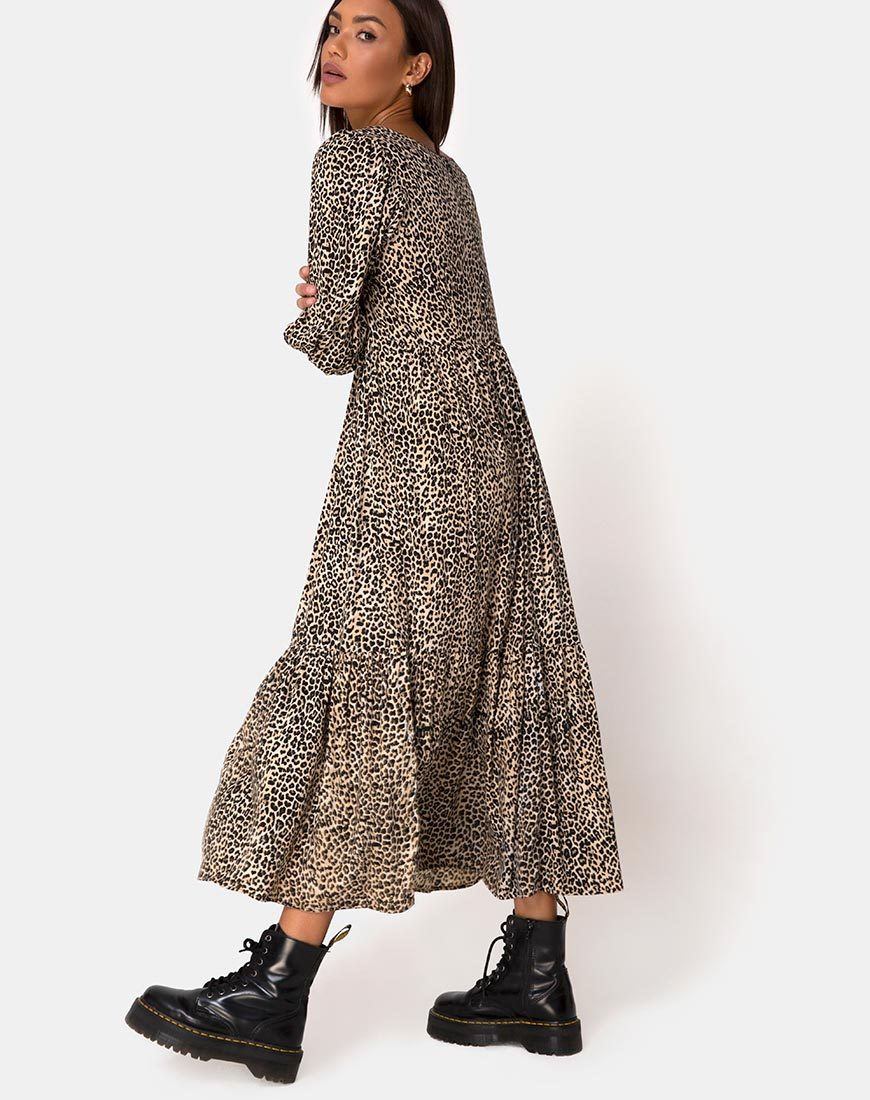 Ellery Kleid in Rar Leopard Braun