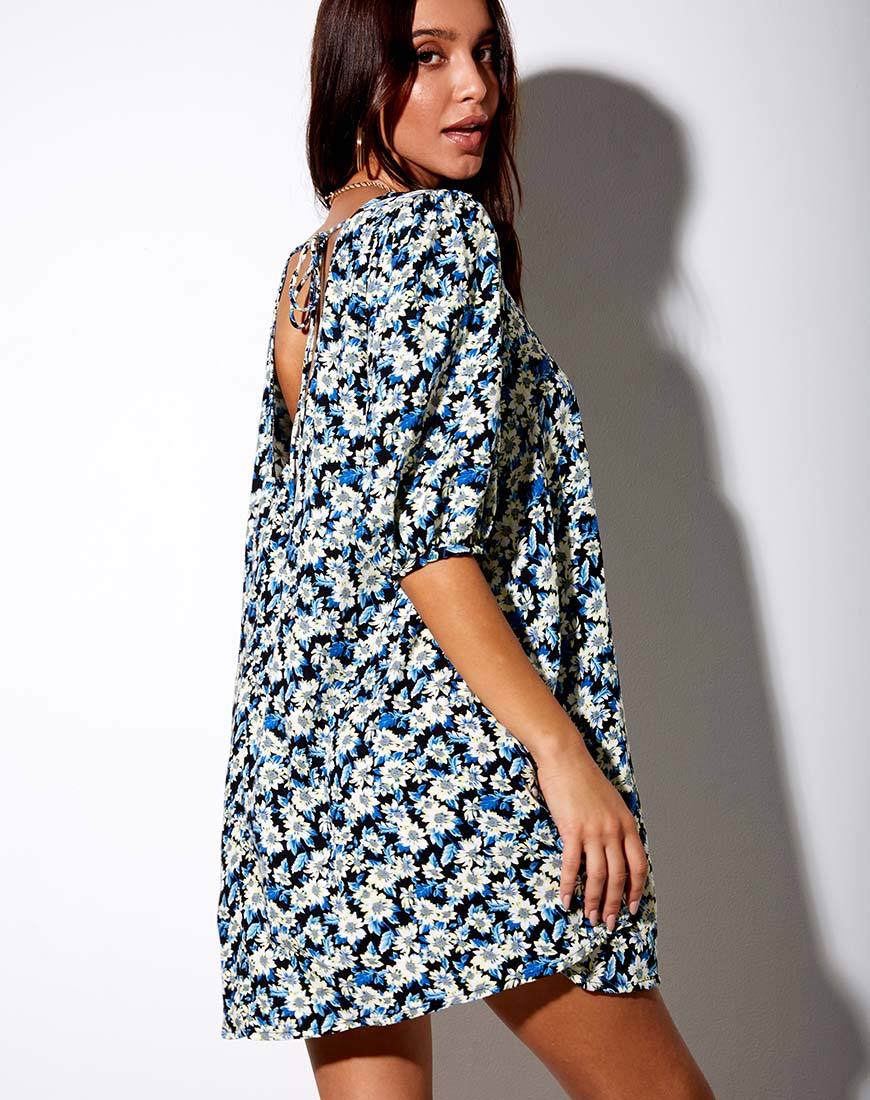 Elna Babydoll Kleid in Aster Blau