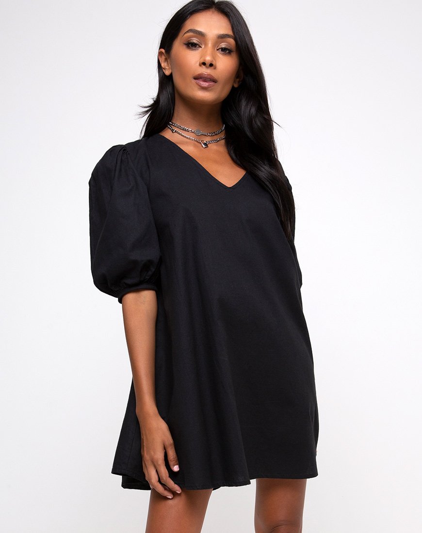Elna Babydoll-Kleid in Schwarz