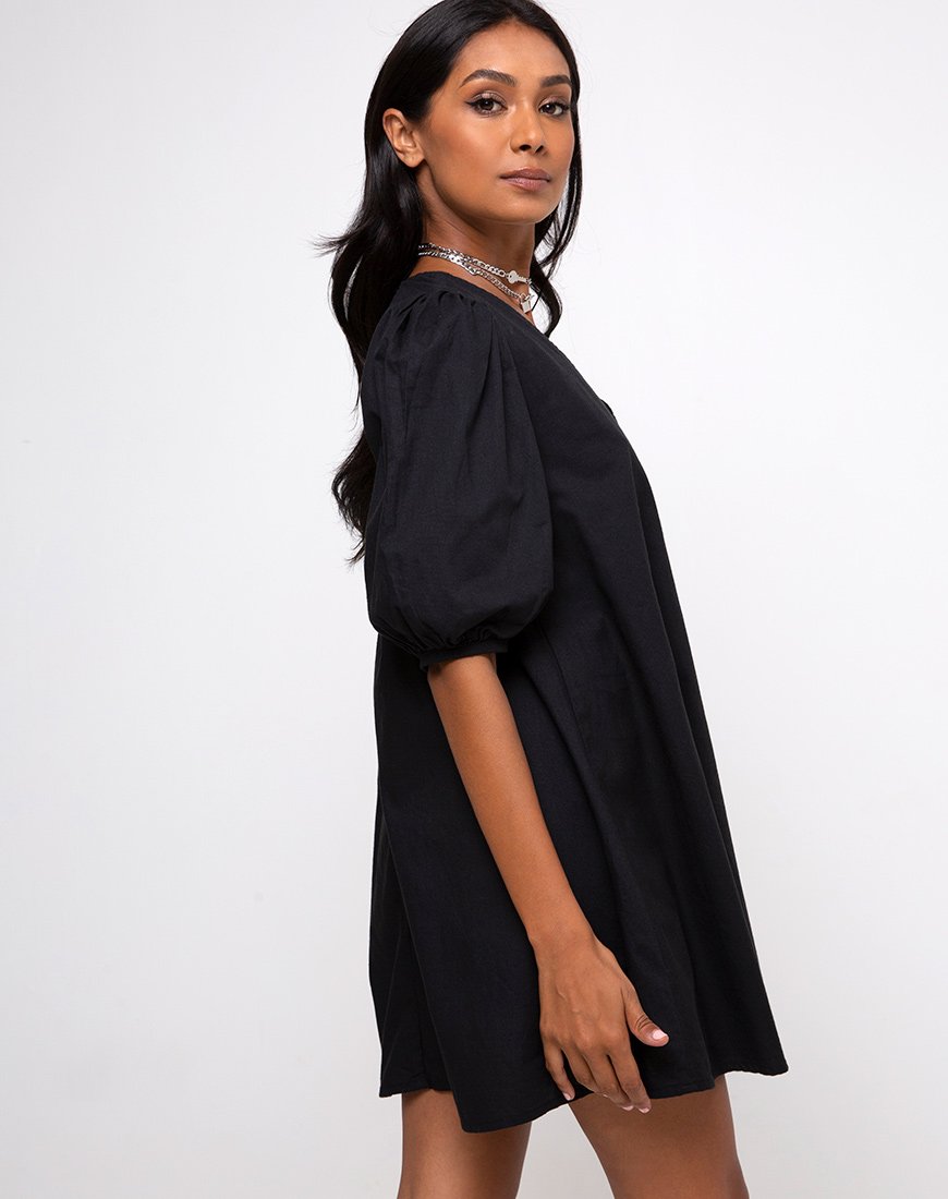 Bild von Elna Babydoll Kleid in Schwarz