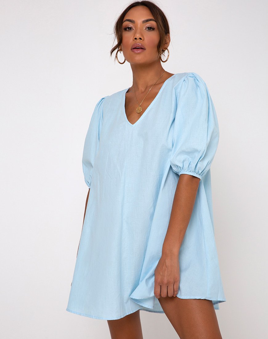 Bild von Elna Babydoll Kleid in Himmelblau