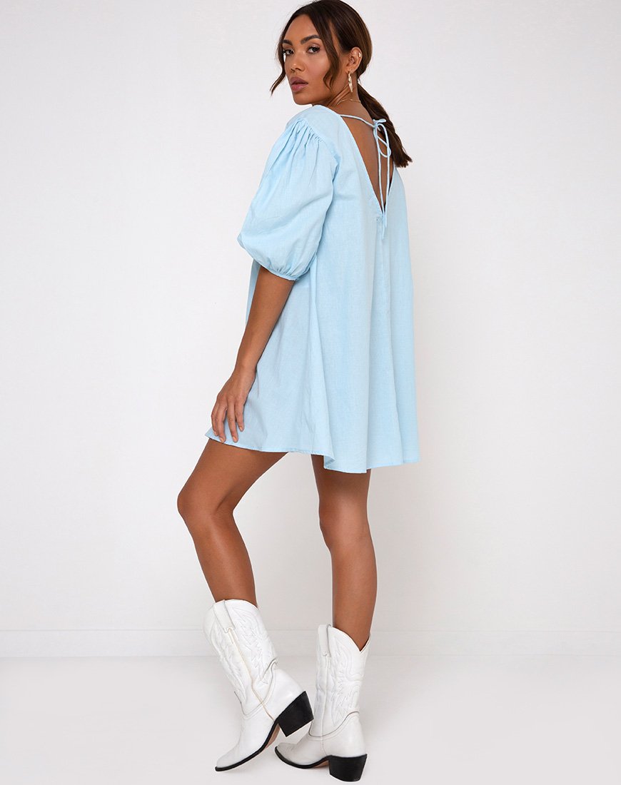 Bild von Elna Babydoll Kleid in Himmelblau