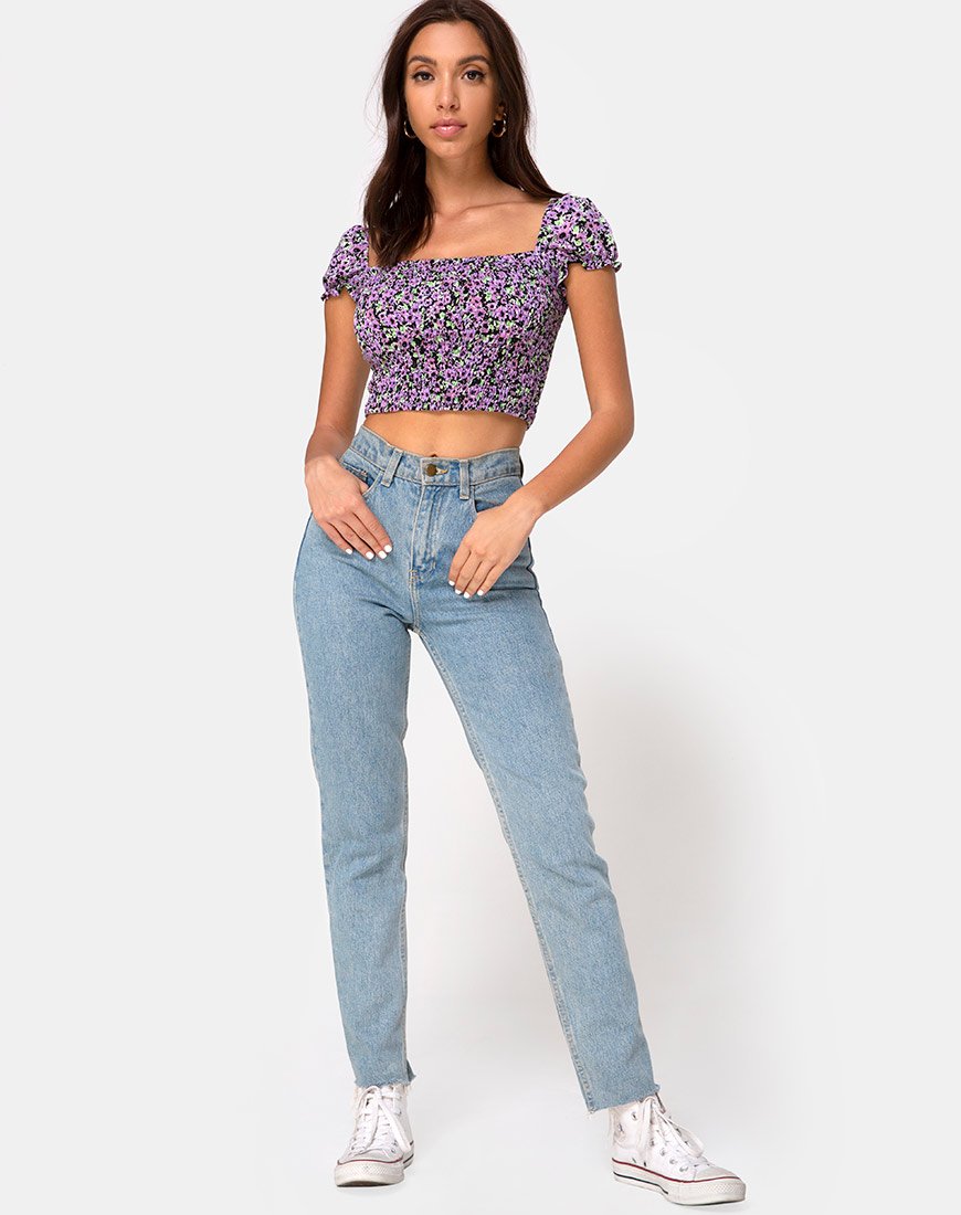 Bild von Elso Crop Top in Fliederblüte