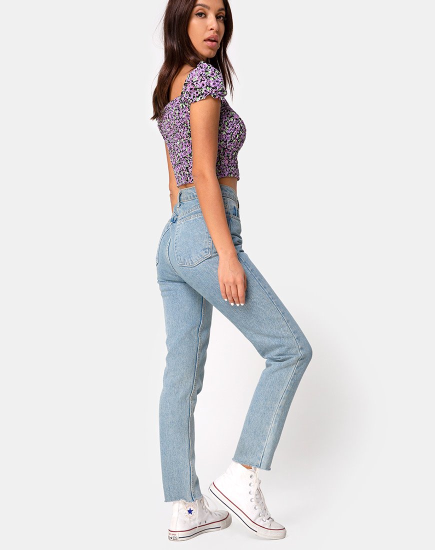 Bild von Elso Crop Top in Fliederblüte
