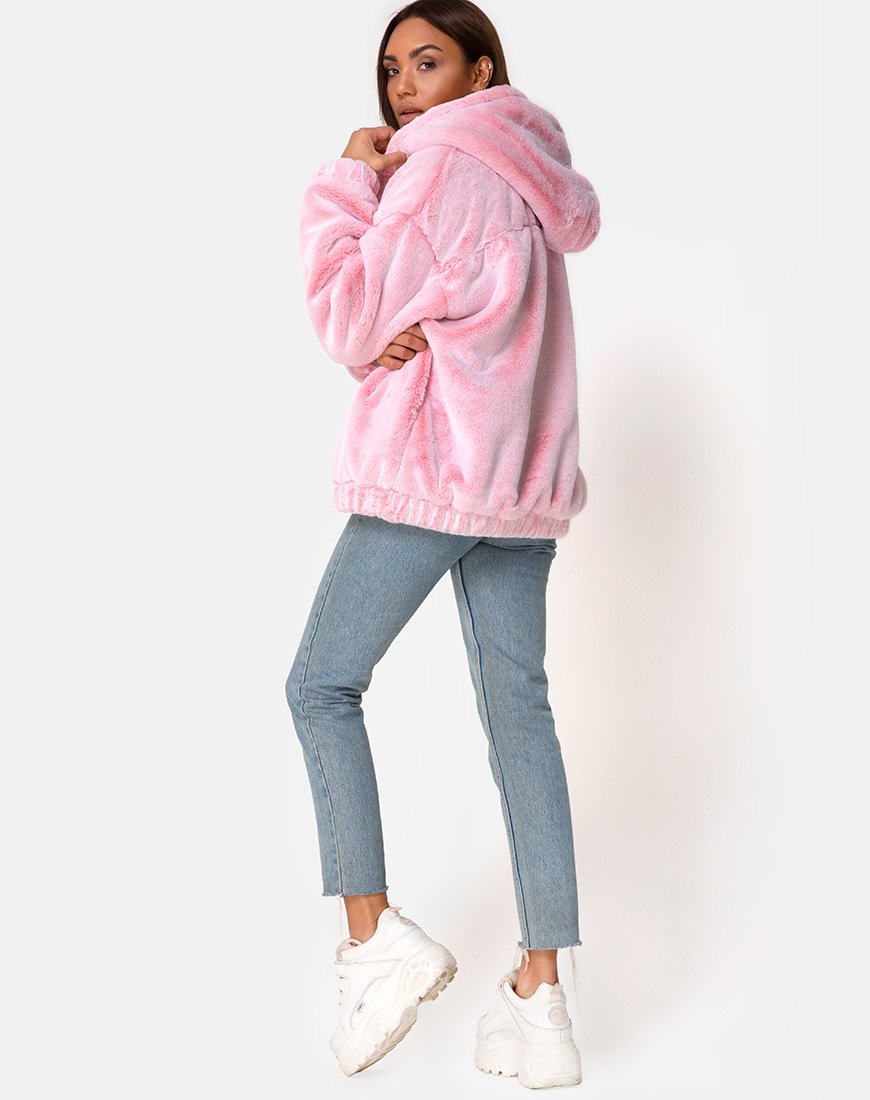 Image of Emerson Jacke aus Kunstpelz Rosa
