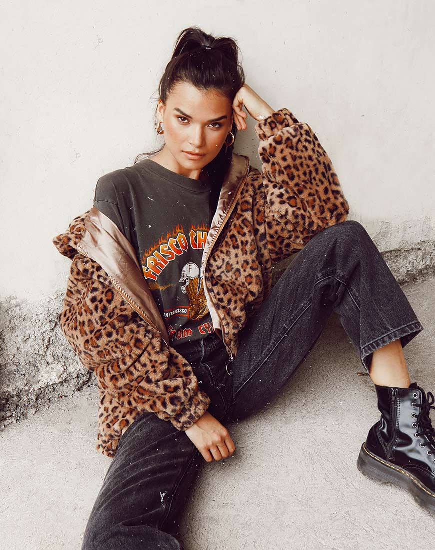 Emerson Jacke in Leopard Braun