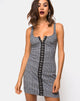 Image of Ena Bodycon Kleid aus Haken und Ösen Charles Check