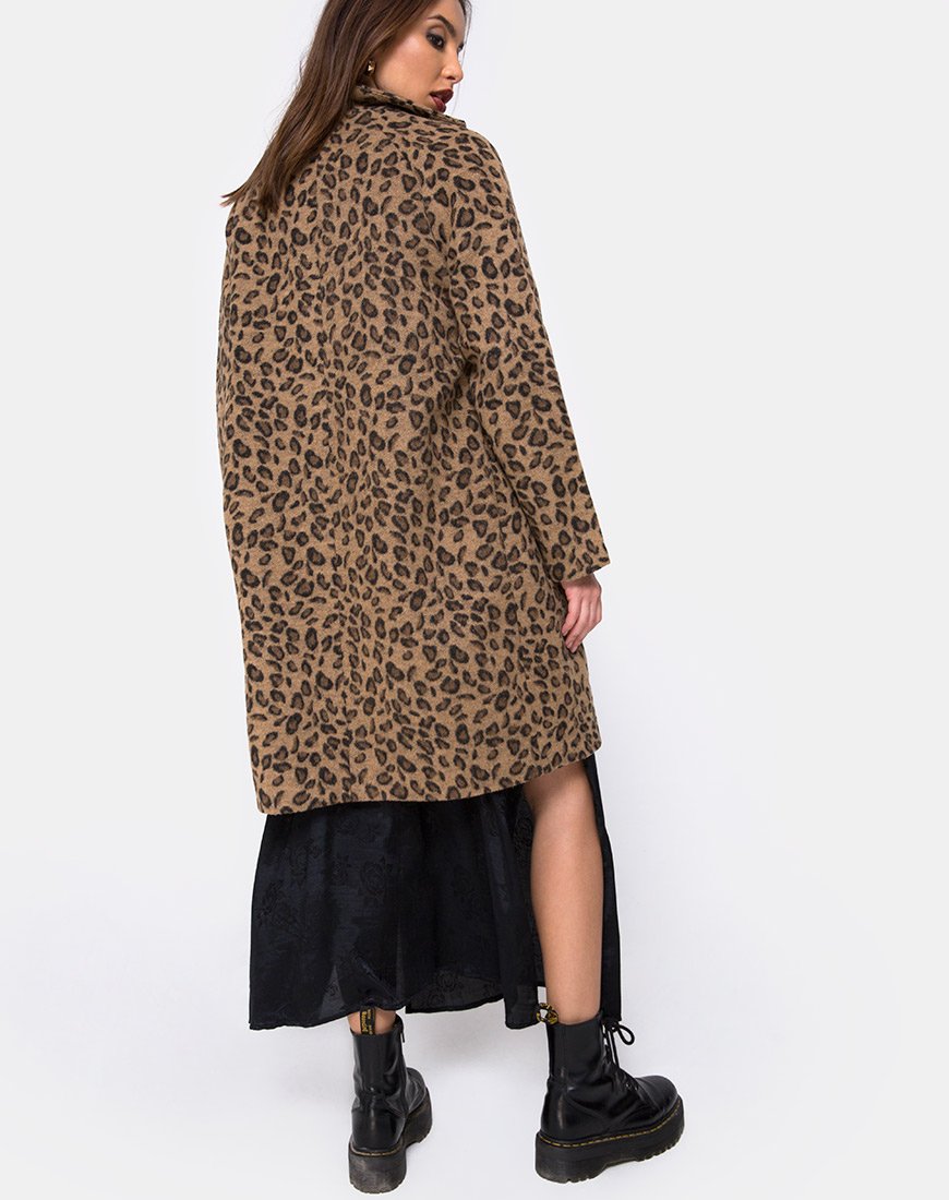 Image of Ernest Freundschaftsmantel Leopardenmuster Grau
