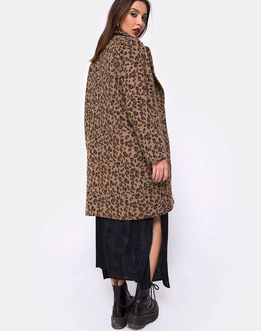 Image of Ernest Freundschaftsmantel Leopardenmuster Grau