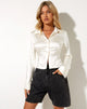 Image of Estesa Hemd in Satin Elfenbein