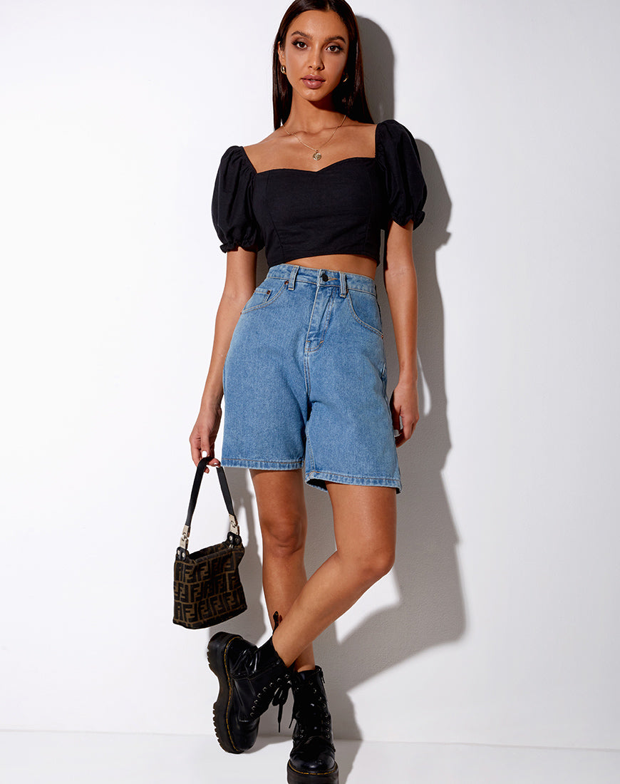 Image von Eunji Crop Top in Schwarz