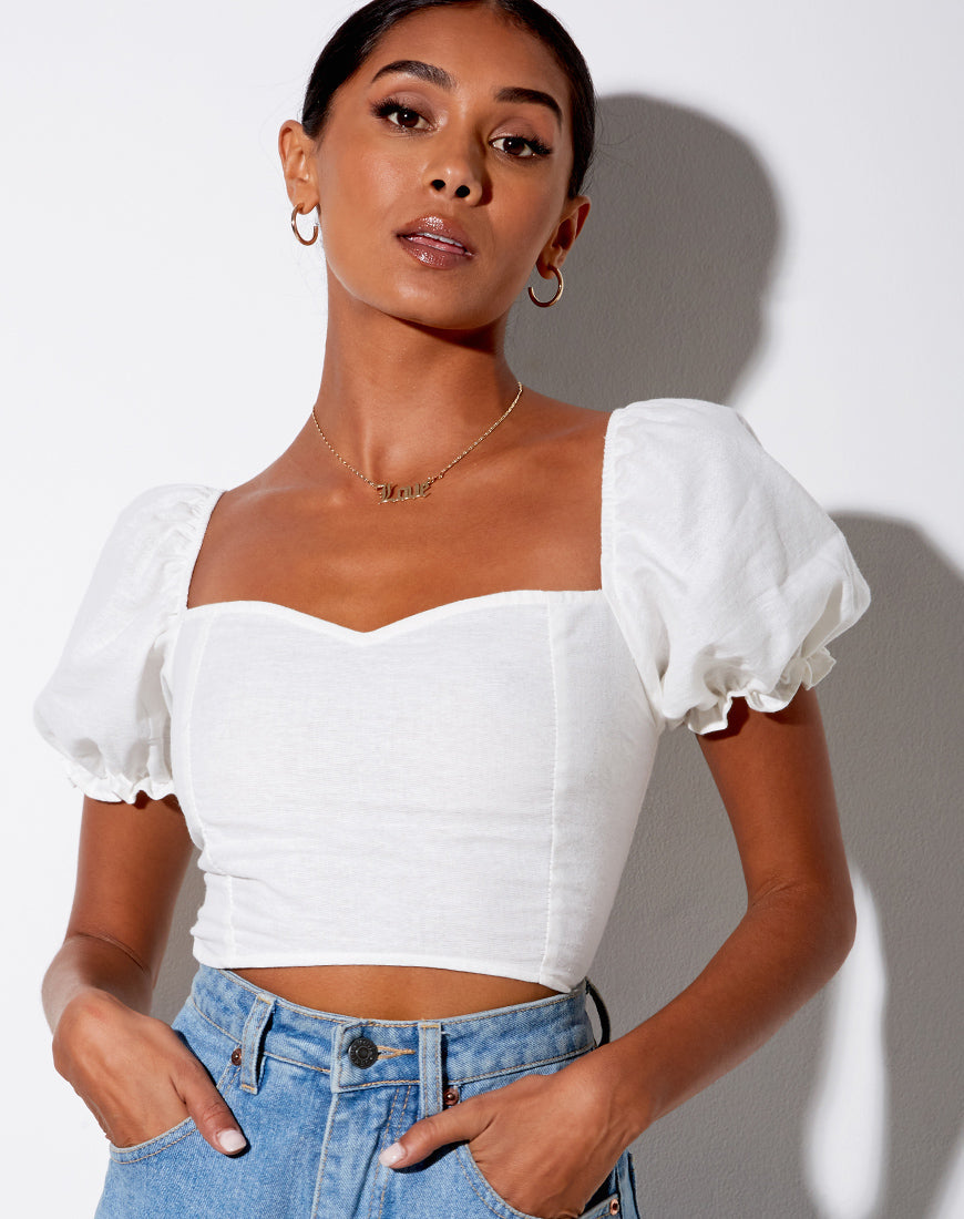Bild von Eunji Crop Top in Weiß