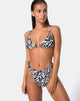 Bild von Evako Bikinioberteil in Mini Zebra Schwarz Creme