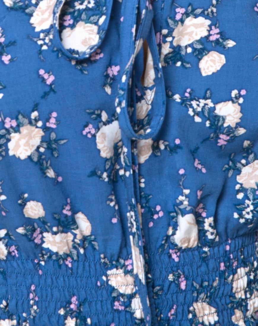 Bild von Evane Crop Top in Soheila Floral Blau