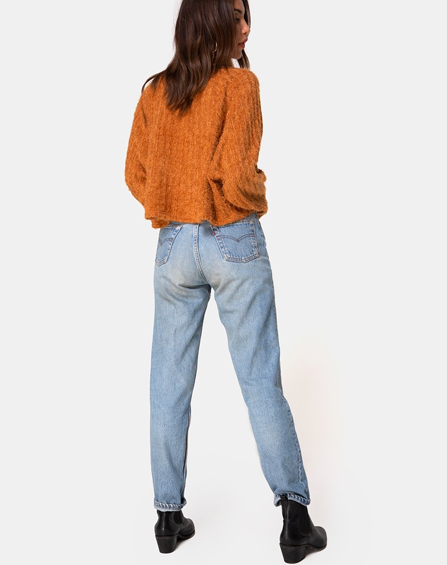 Bild von Evie Cropped Sweatshirt in Rust Knit