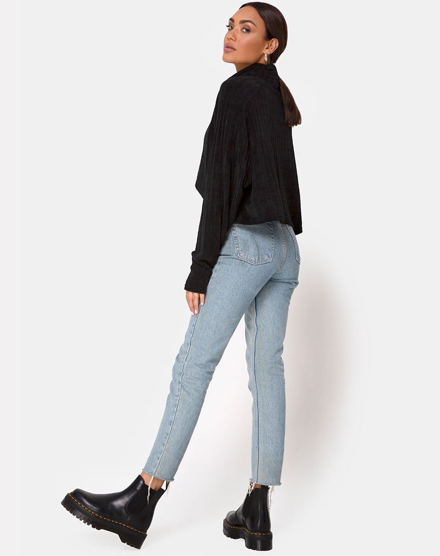 Image of Evie Sweatshirt aus Chenille Schwarz