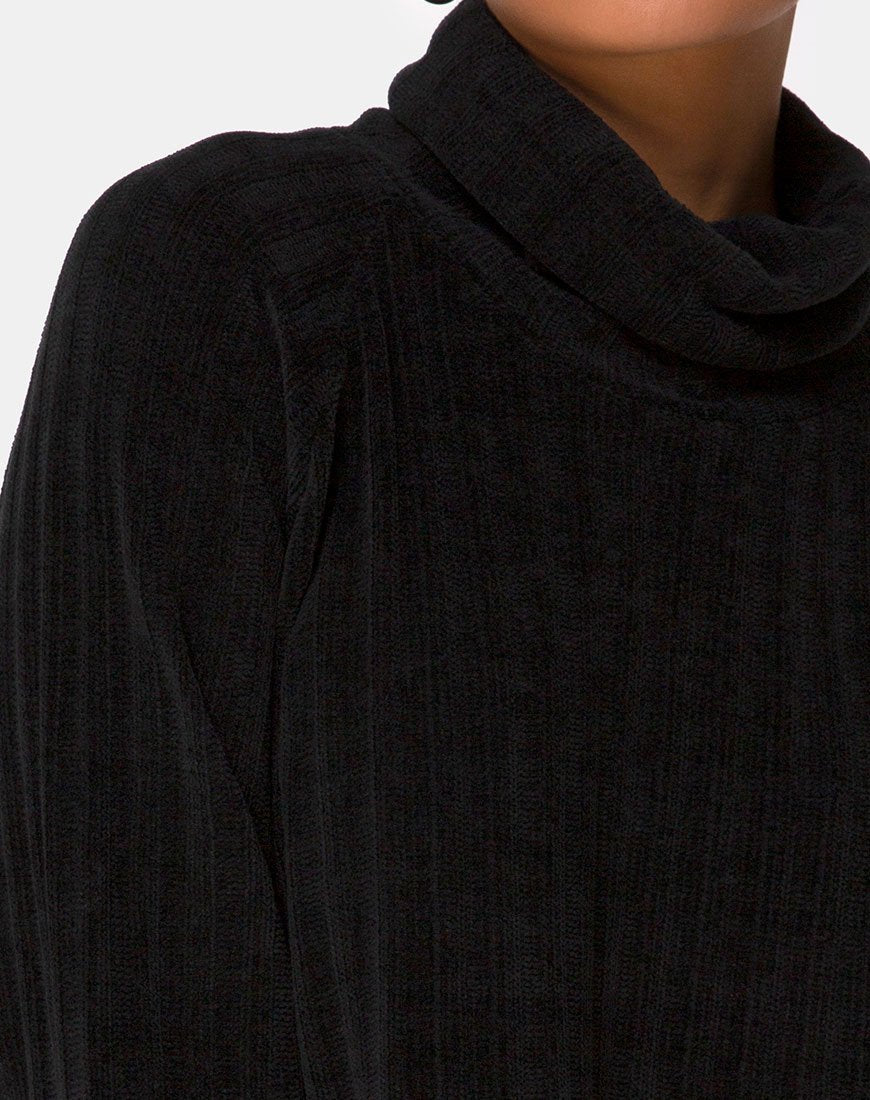 Image of Evie Sweatshirt aus Chenille Schwarz