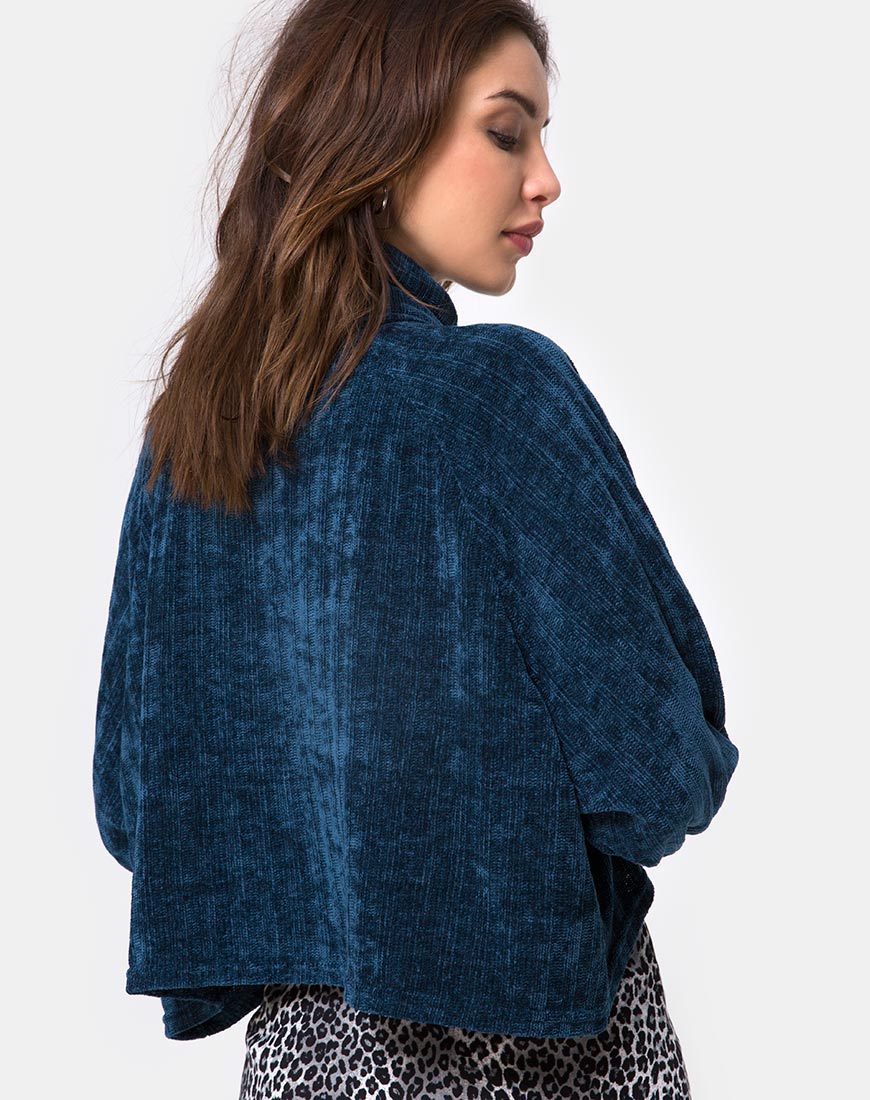 Evie Sweatshirt aus Chenille in Blau