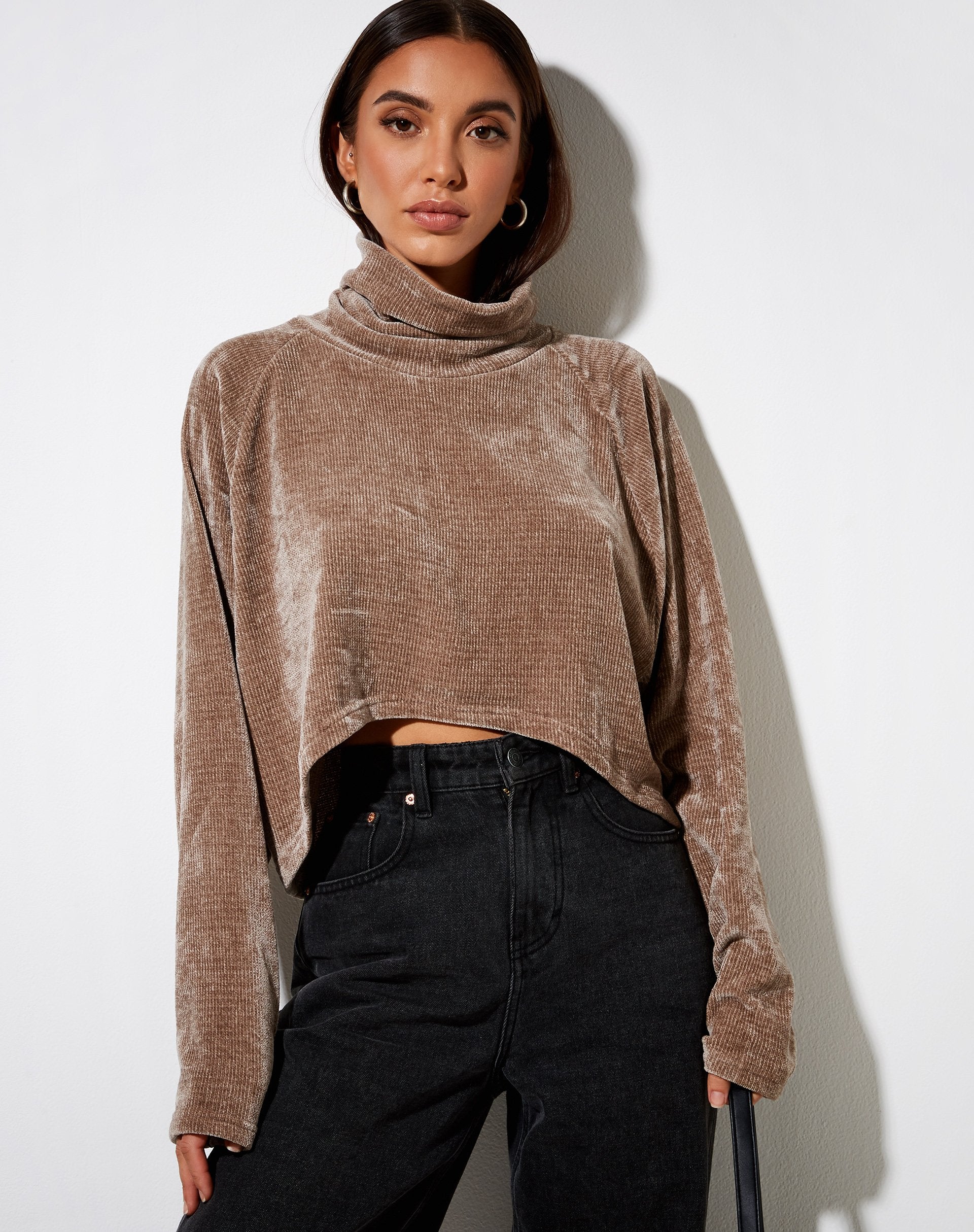Image of Evie Pullover aus Chenille Braun