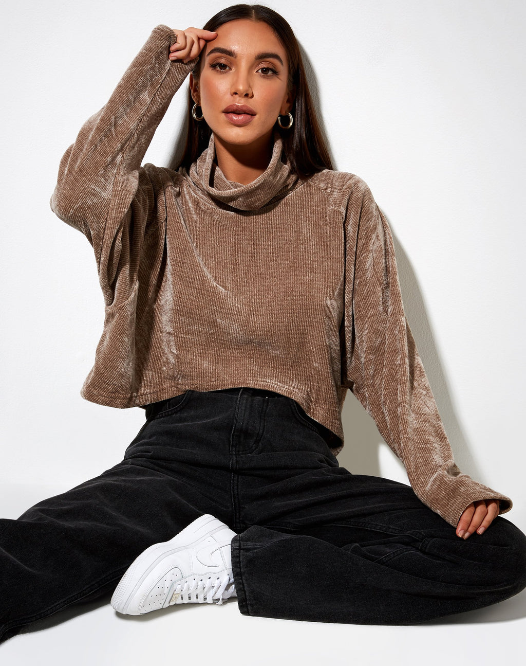 Evie Pullover aus Chenille Braun