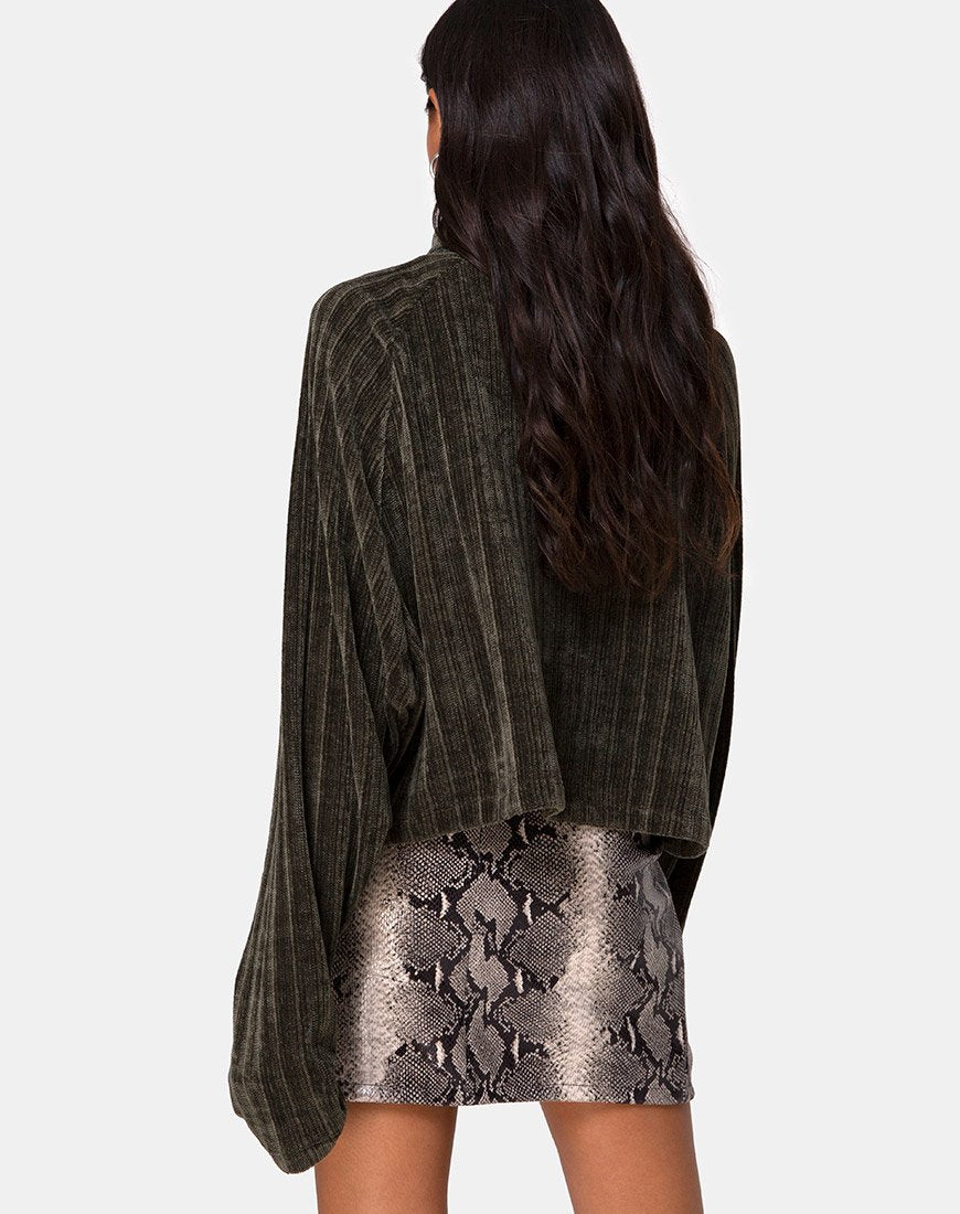 Bild von Evie Cropped Pullover aus Khaki Chenille