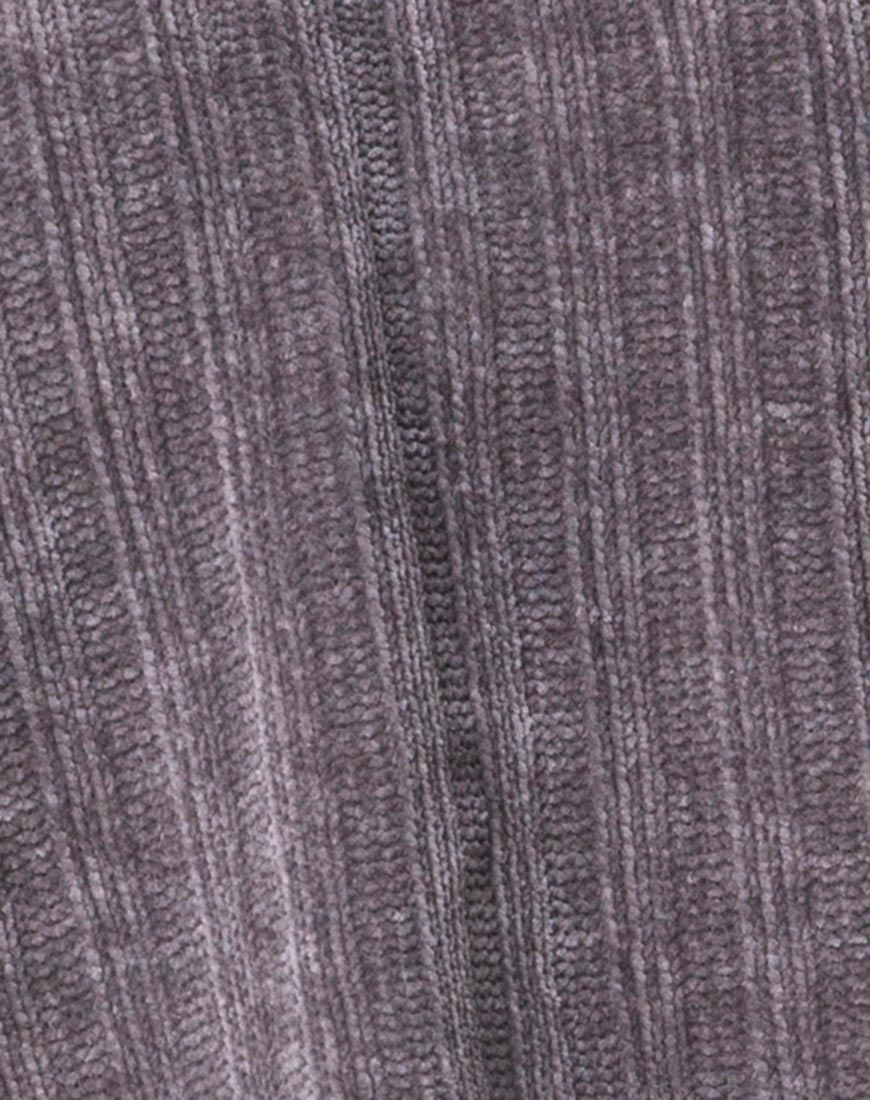 Image of Evie Sweatshirt mit Kragen aus Chenille Grau