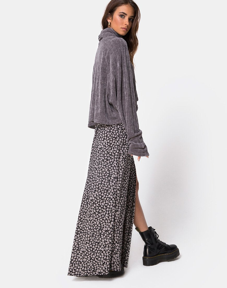 Image of Evie Sweatshirt mit Kragen aus Chenille Grau