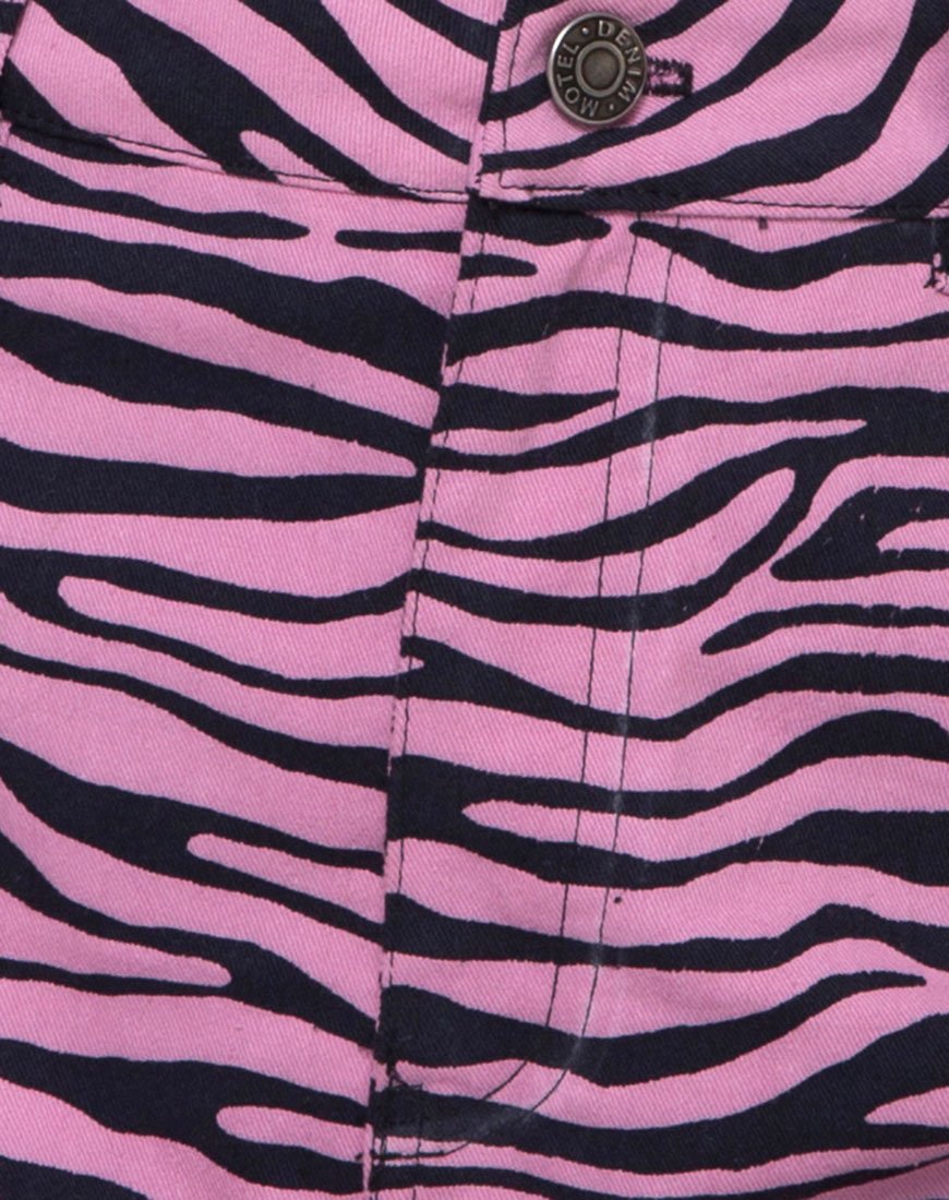 Bild von Exni Minirock mit Reißverschlüssen Zebra Pink