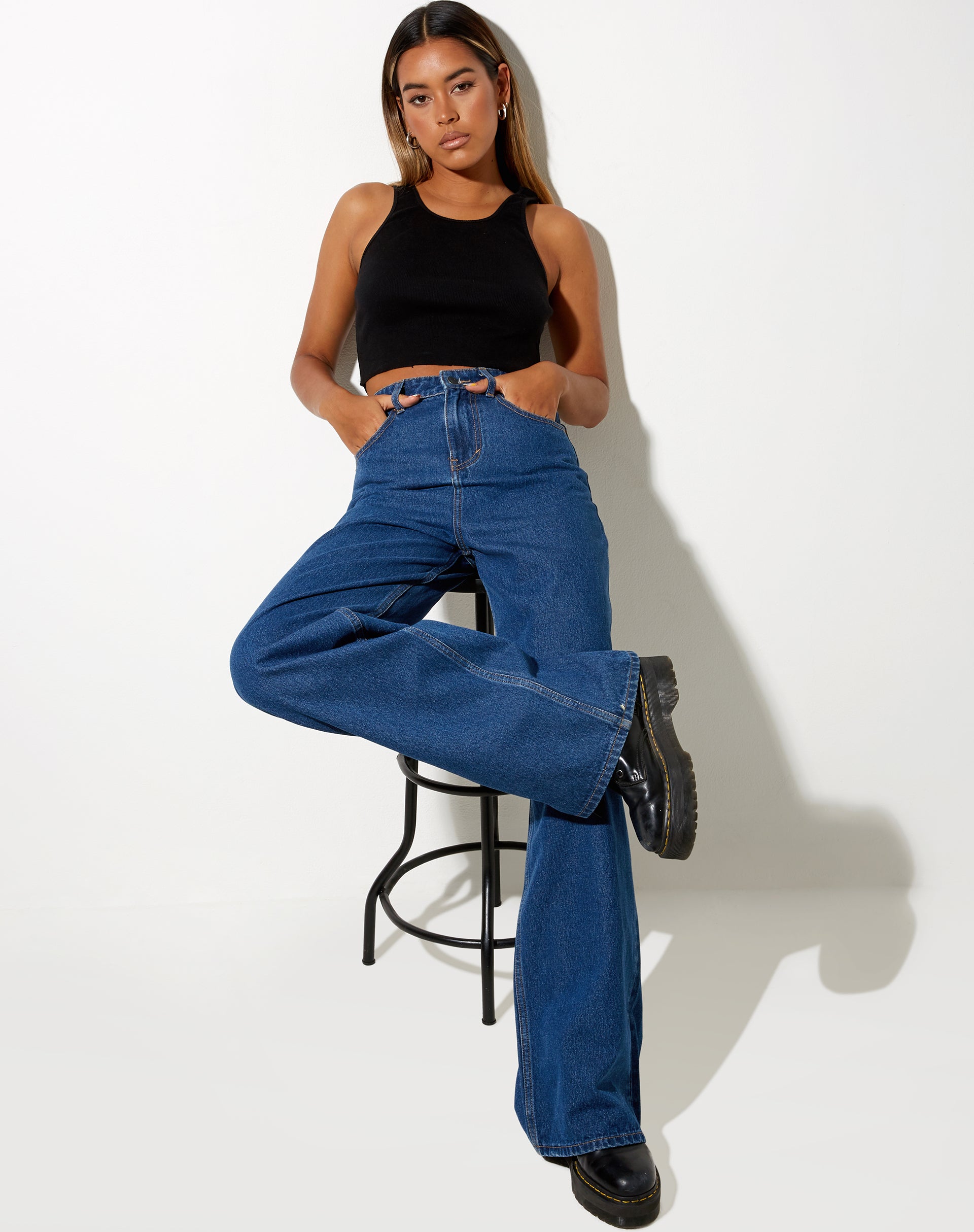 Bild von Extra Wide Jean in Classic Blue