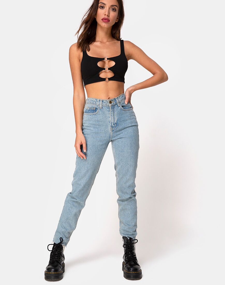 Bild von Keddo Crop Top in Schwarz