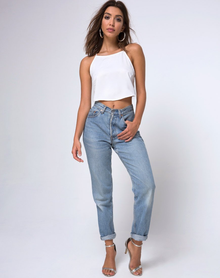 Image of Faires Cami-Top aus Satin in Elfenbein