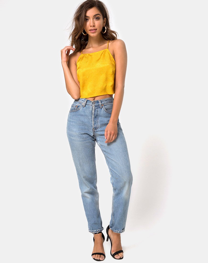 Bild von Fair Cami Top in Satin Senf