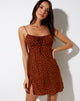 Image of Famala Minikleid in zierlichem Daisy Bombay Brown