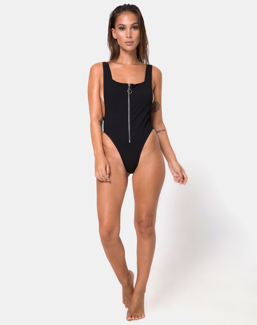 Bild von Farica Badeanzug in Mini Rib Onyx