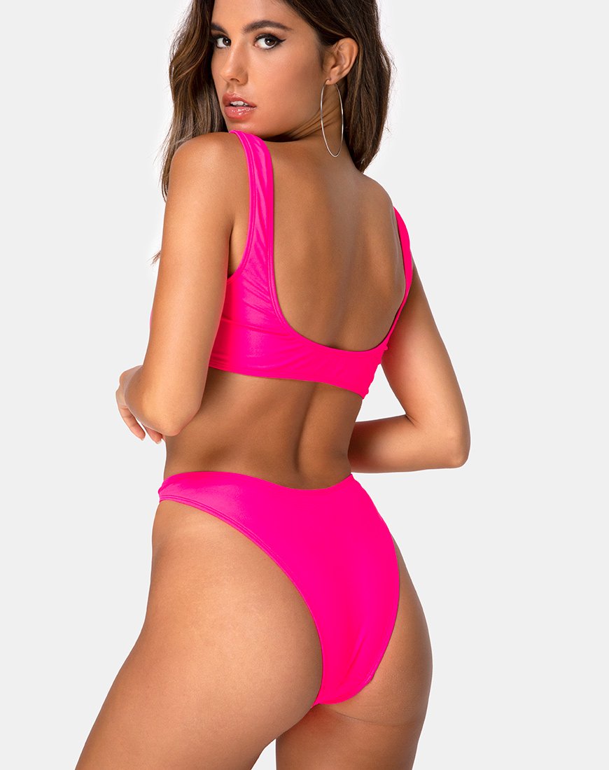 Farida Bikini-Oberteil in Hot Pink