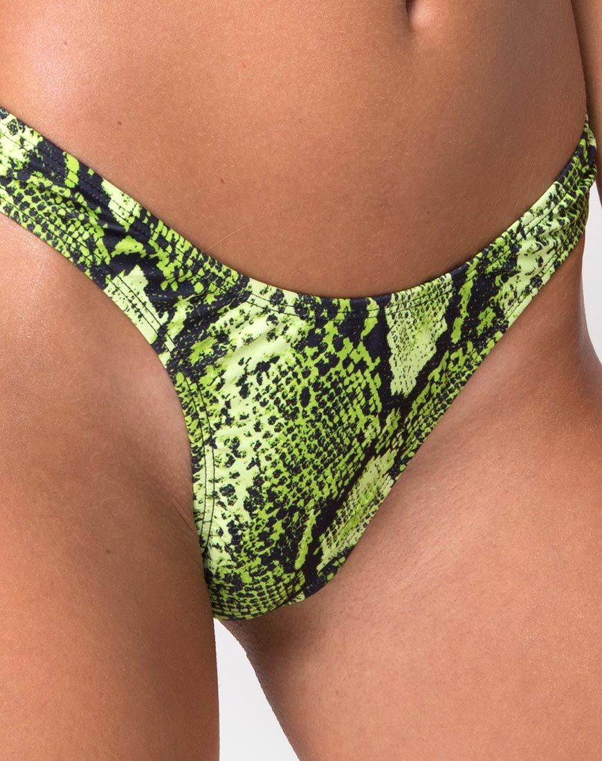 Bild von Farida Bikini-Unterteil in Slime Lime Snake