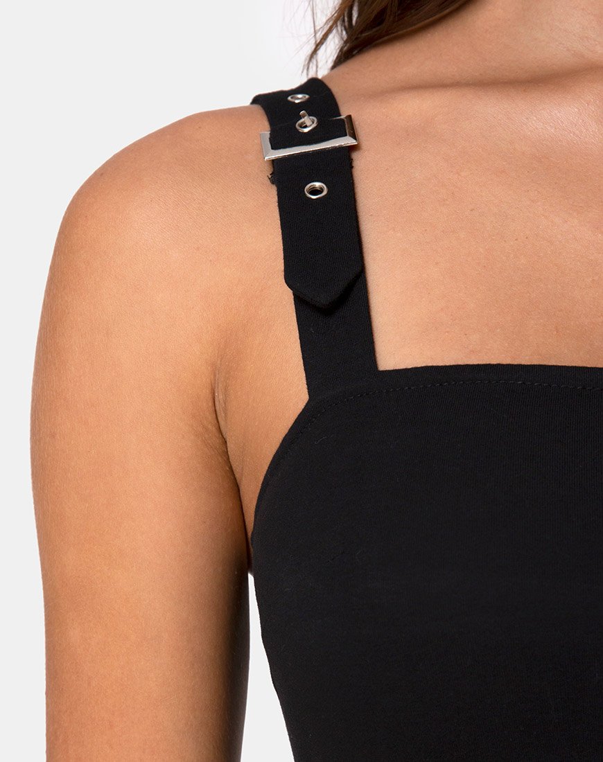 Bild von Farlie Bodycon Schnallenkleid in Schwarz