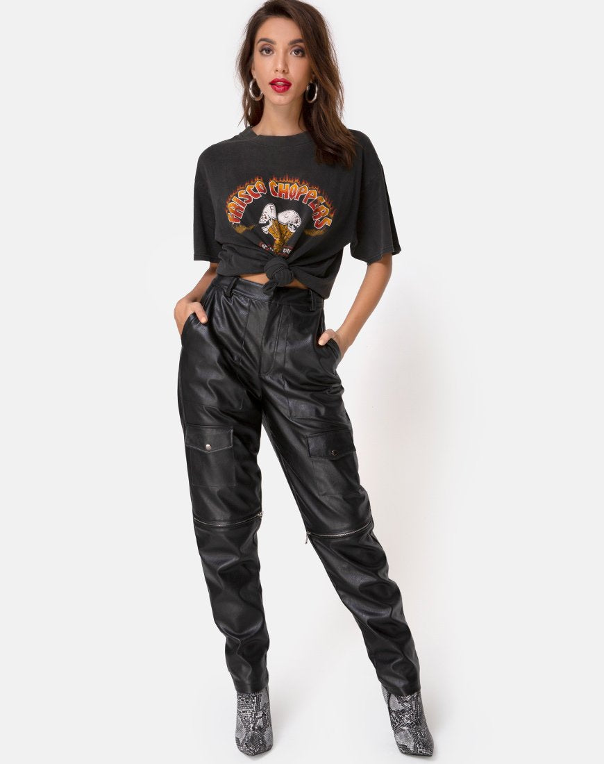 Faroe PU-Hose in Schwarz