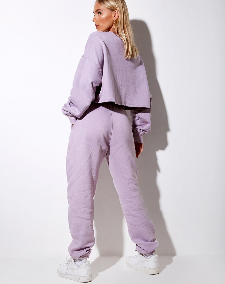 Bild von Basta Jogger in Violett mit Engelsstickerei Weiß