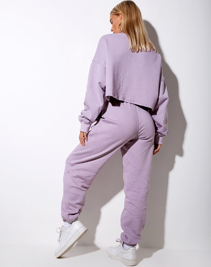 Bild von Fawly Crop Top in Violet Angel Embro in Weiß