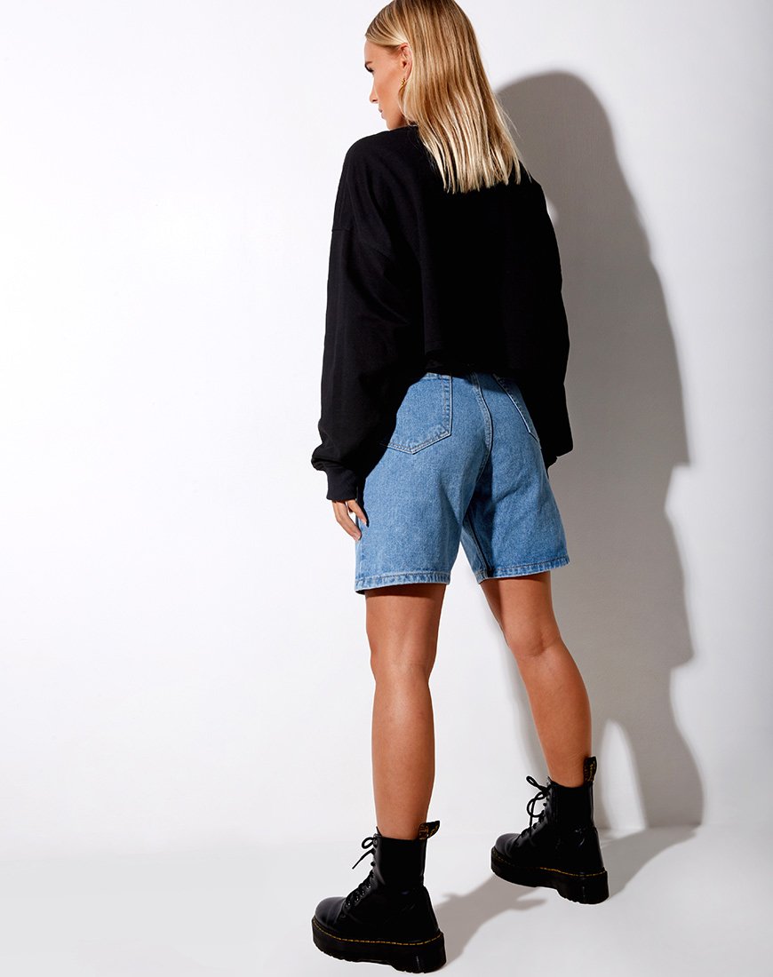 Bild von Fawly Crop Top in Schwarz Angel Embro in Neon Grün